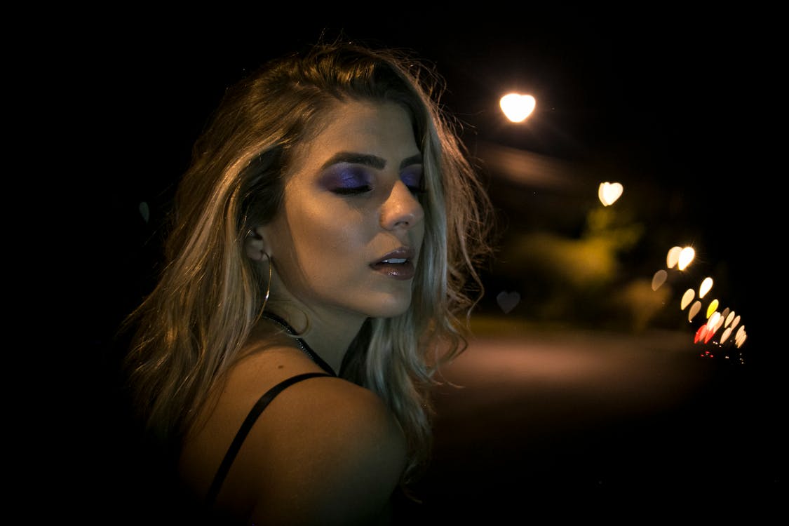 Woman in moment of self-reflection and realization