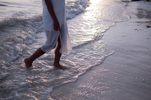 Free stock photo of barefeet, beach walking, coastal land