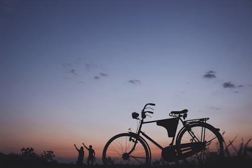 Silhouette of Commuter Bike