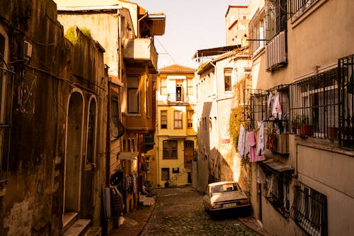 Narrow Street in Town in Turkey