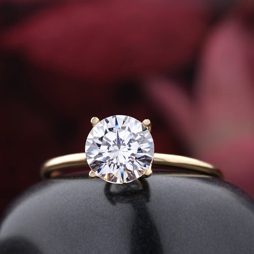 A Close-up Shot of a Diamond Ring