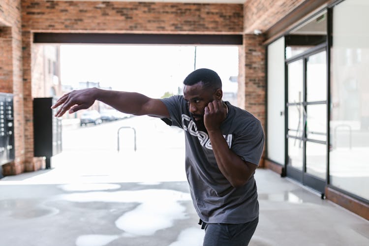 A Man Shadowboxing