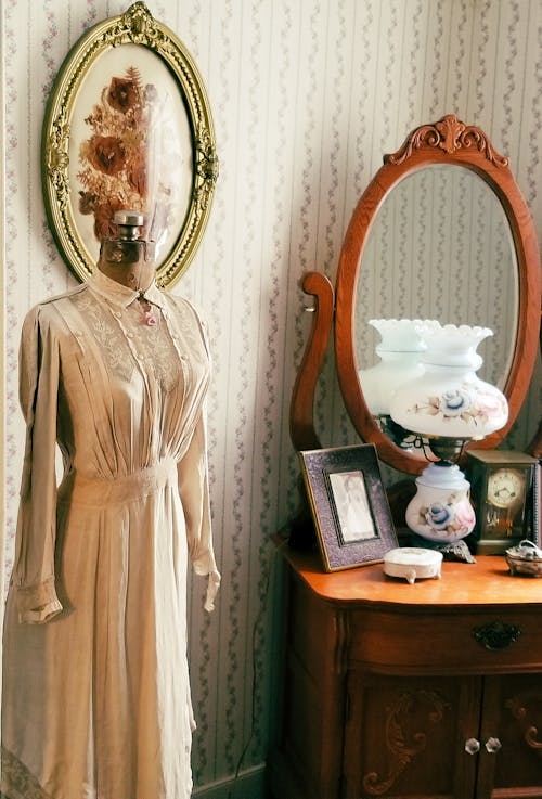 Beige Dress in the Mannequin 