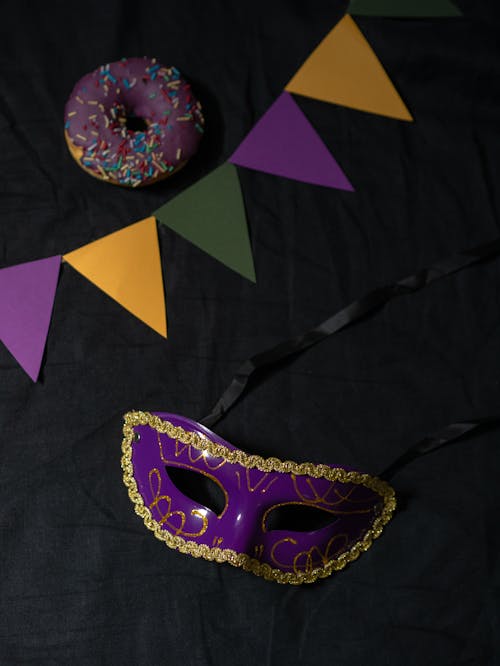 Carnival Mask with Golden Details