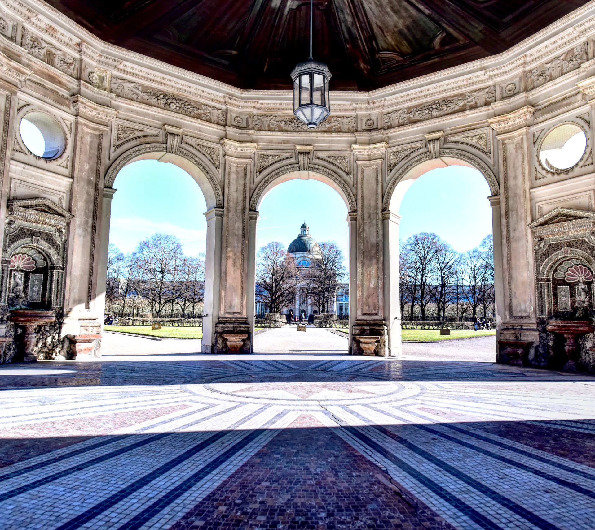 Large Marble Gazebo in Park
