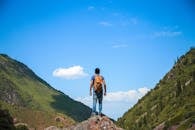 Man on Top of Mountain