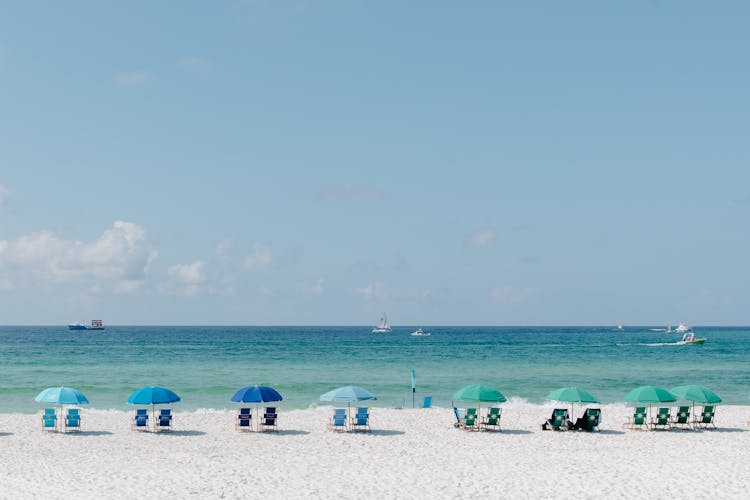 Umbrellas On The Beach