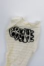 White and Black Happy Birthday Printed Textile
