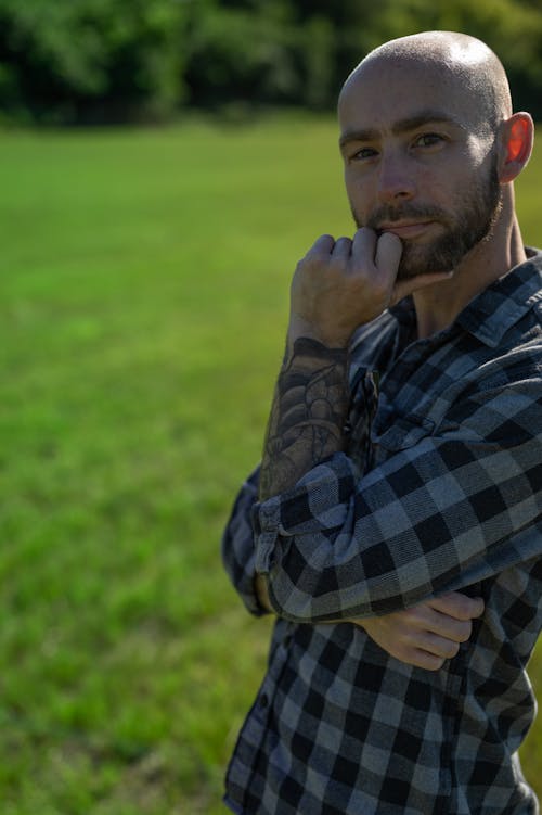 Foto profissional grátis de barba, calvo, homem