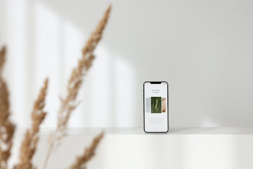 Smartphone on a White Surface