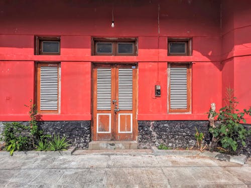 Fotos de stock gratuitas de arquitectura, casa roja, Entrada