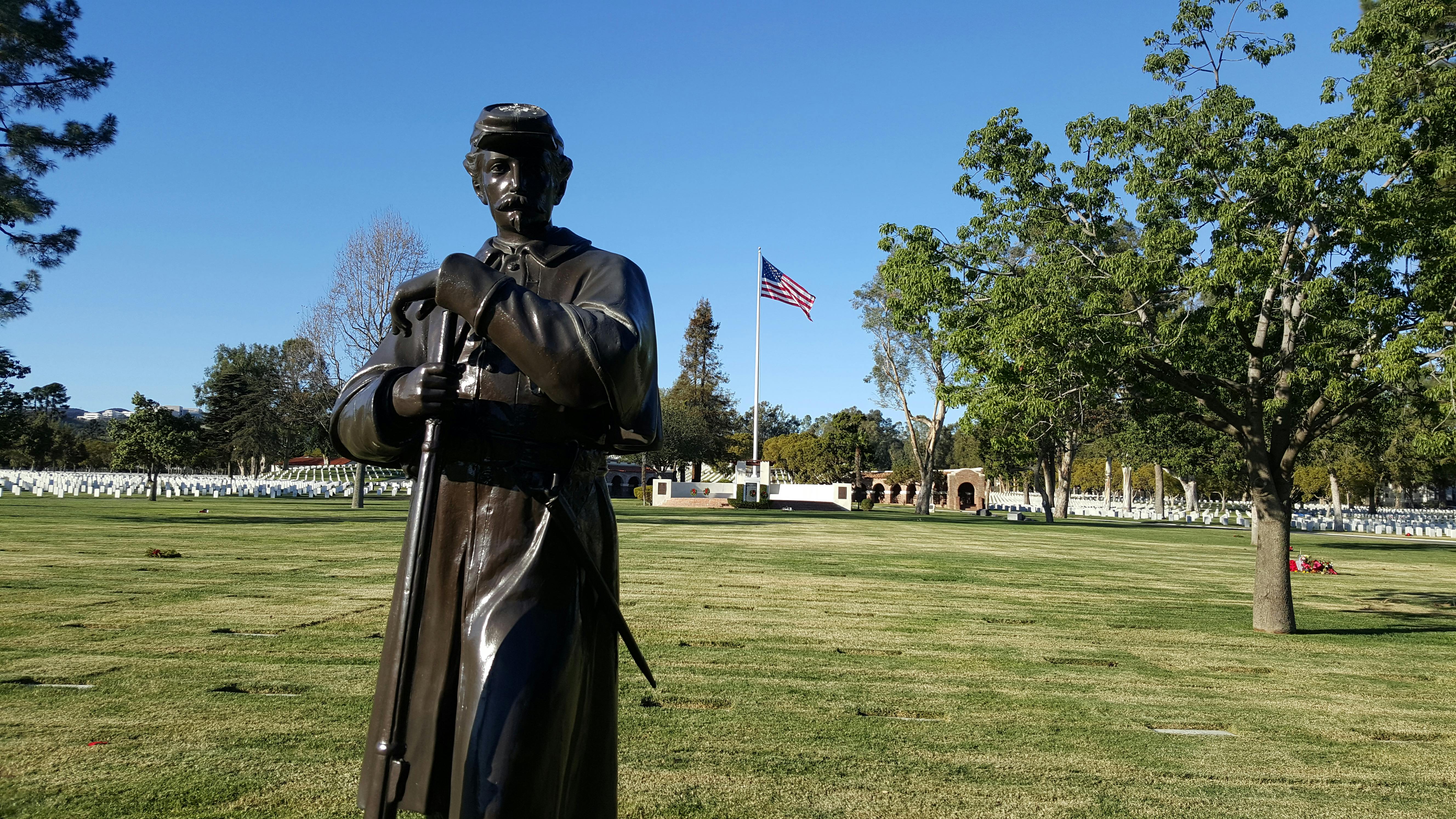 Free stock photo of cemetery, confederate statue, monumental cemetery