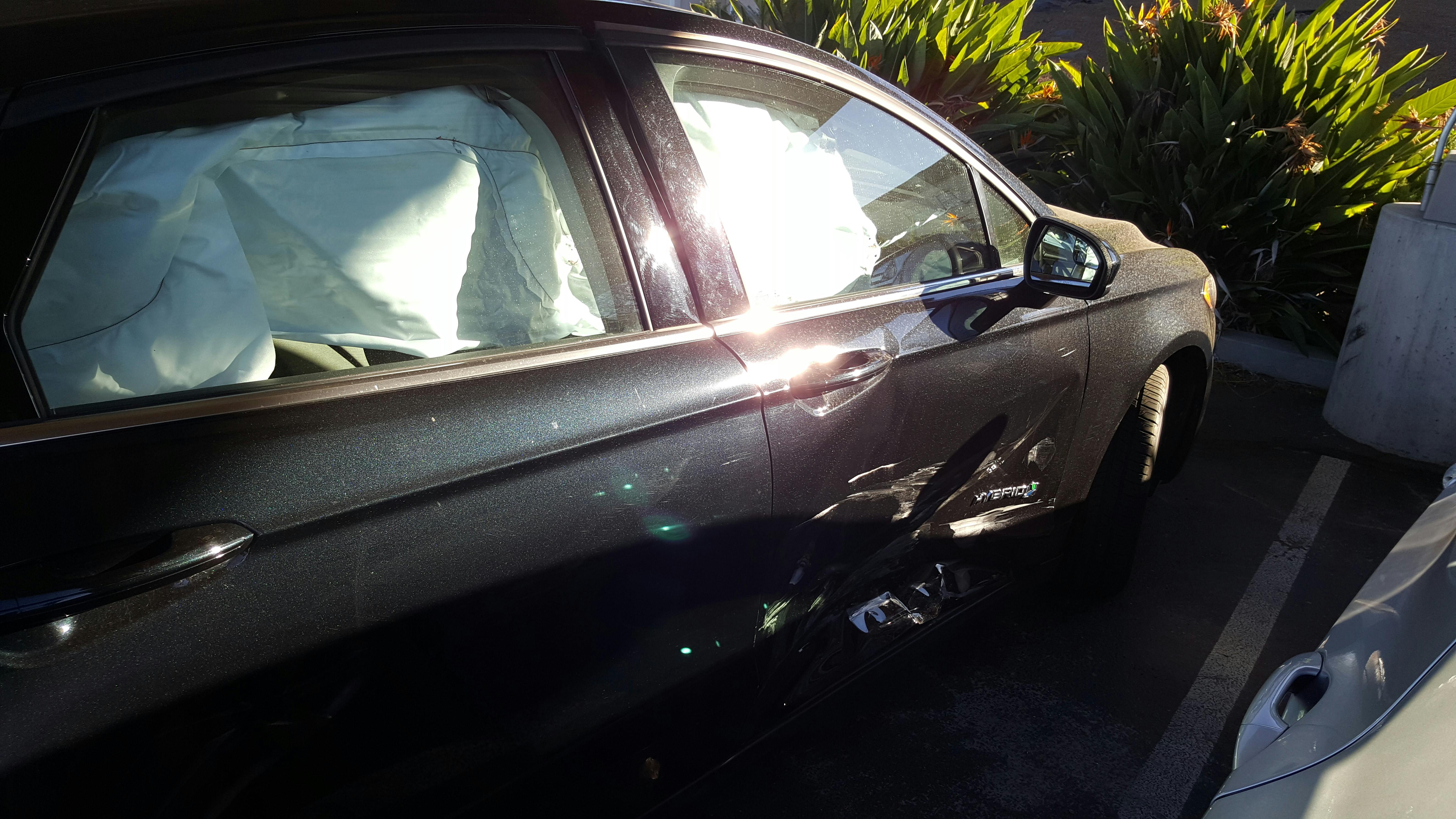 Free stock photo of airbag, crashed, deployed