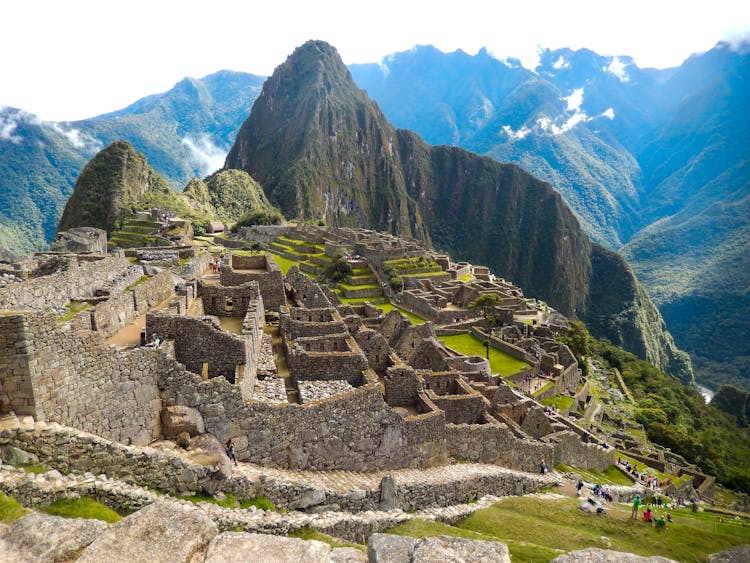 People Walking In Machu Picchu 