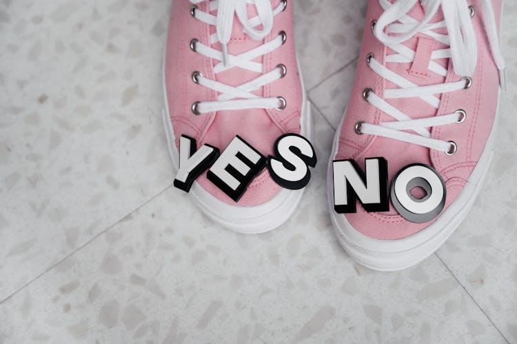 Pink And White Sneakers
