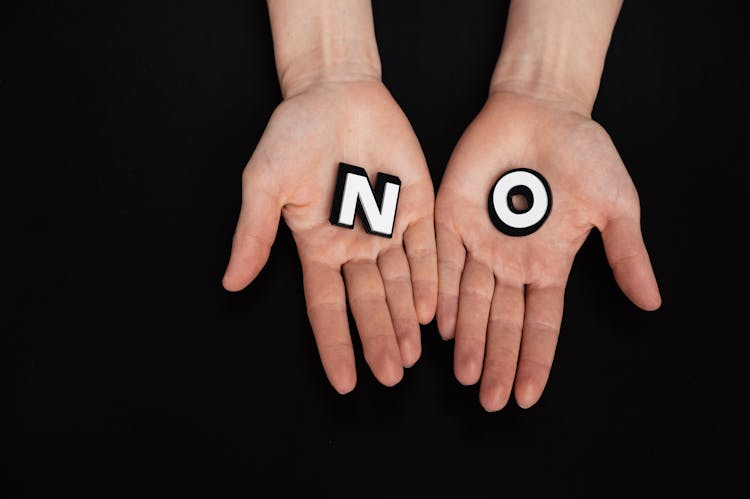 Letters On Person's Hands