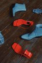 Black and Red Rain Boots