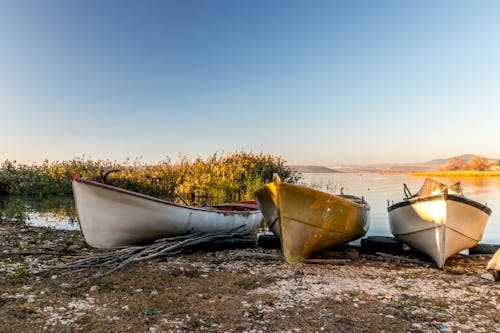 Darmowe zdjęcie z galerii z jezioro, łódź wiosłowa, łodzie rybackie