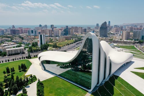 Aerial Footage of Heydar Aliyev Centre