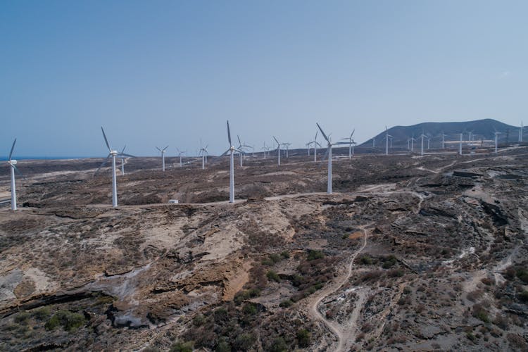 Aerial Footage Of Windmills 