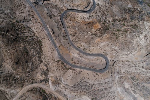 Aerial Footage of a Country Road 