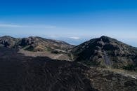 Brown and Green Mountains Under Blue Sky