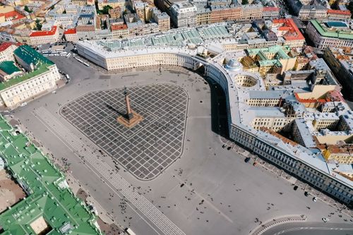 Free A stunning aerial view of a historical urban landmark and cityscape in Europe. Stock Photo