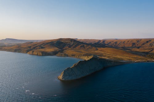 An Aerial Shot of a beautiful Coast