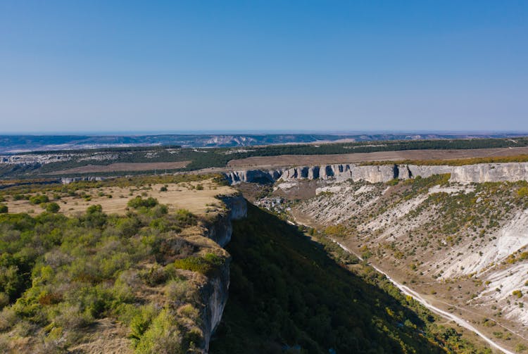 Rocky Valley In Countryside