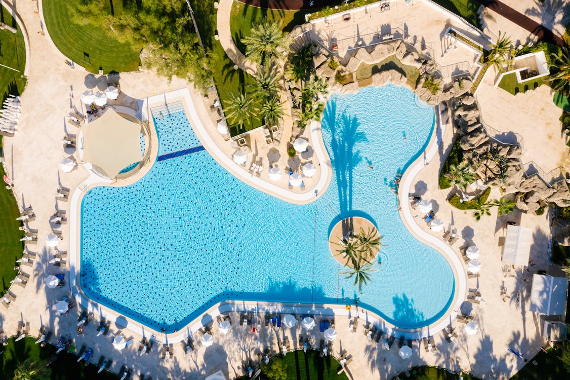 Aerial View of Swimming Pool