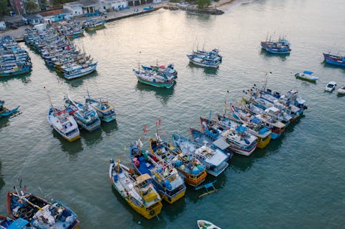 Aerial Footage of Boats 