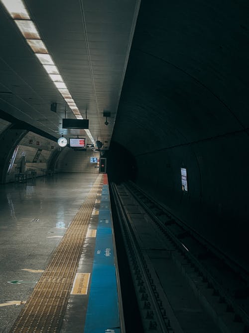 Imagine de stoc gratuită din diminuarea perspectivei, iluminat, metrou