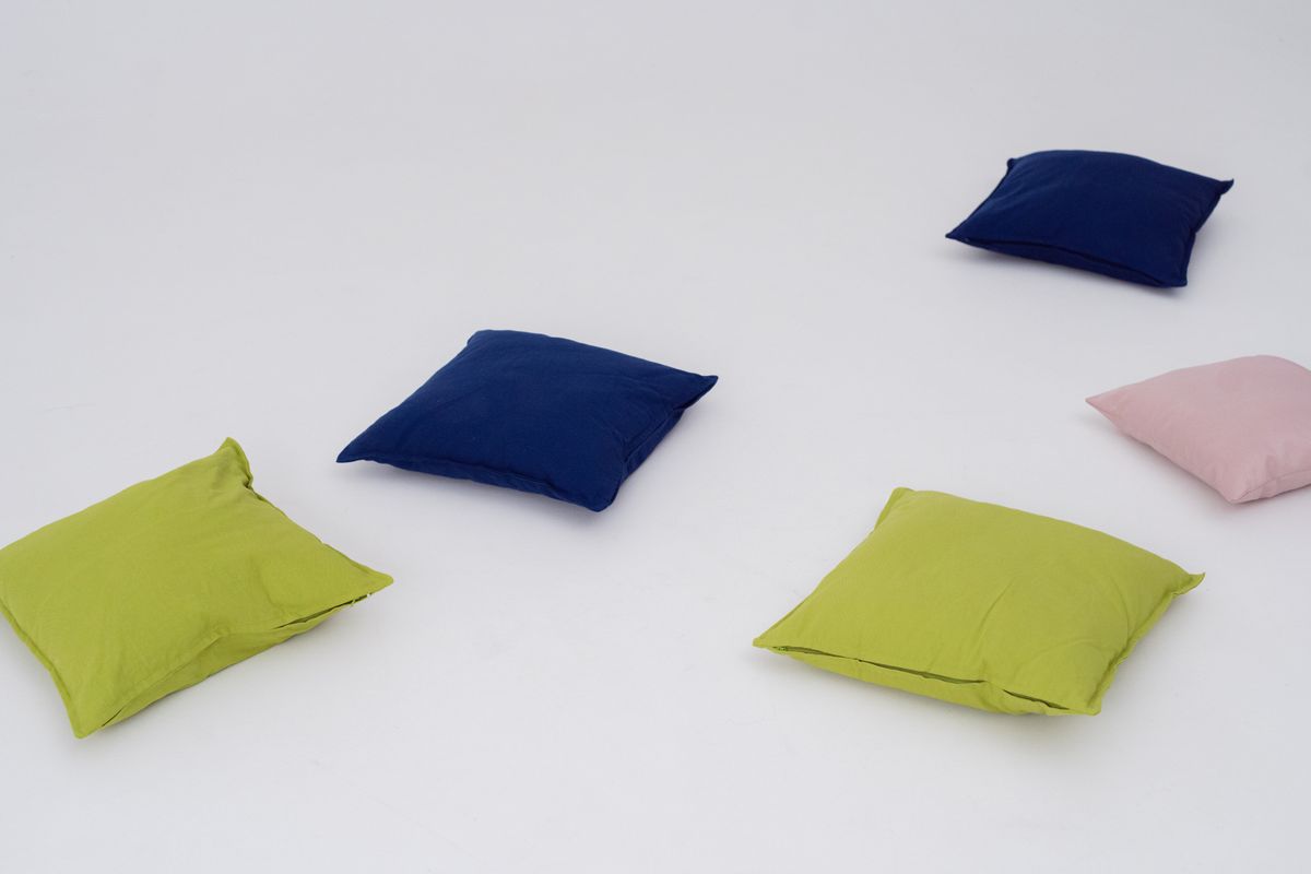 Colorblock Linen Cushion Set