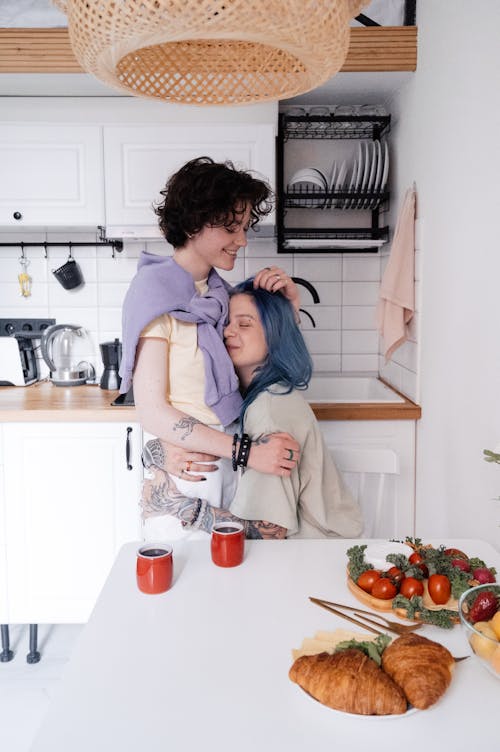 Free Happy Couple hugging each other  Stock Photo