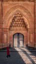 A Woman at the Entrance Ishak Pasha Palace