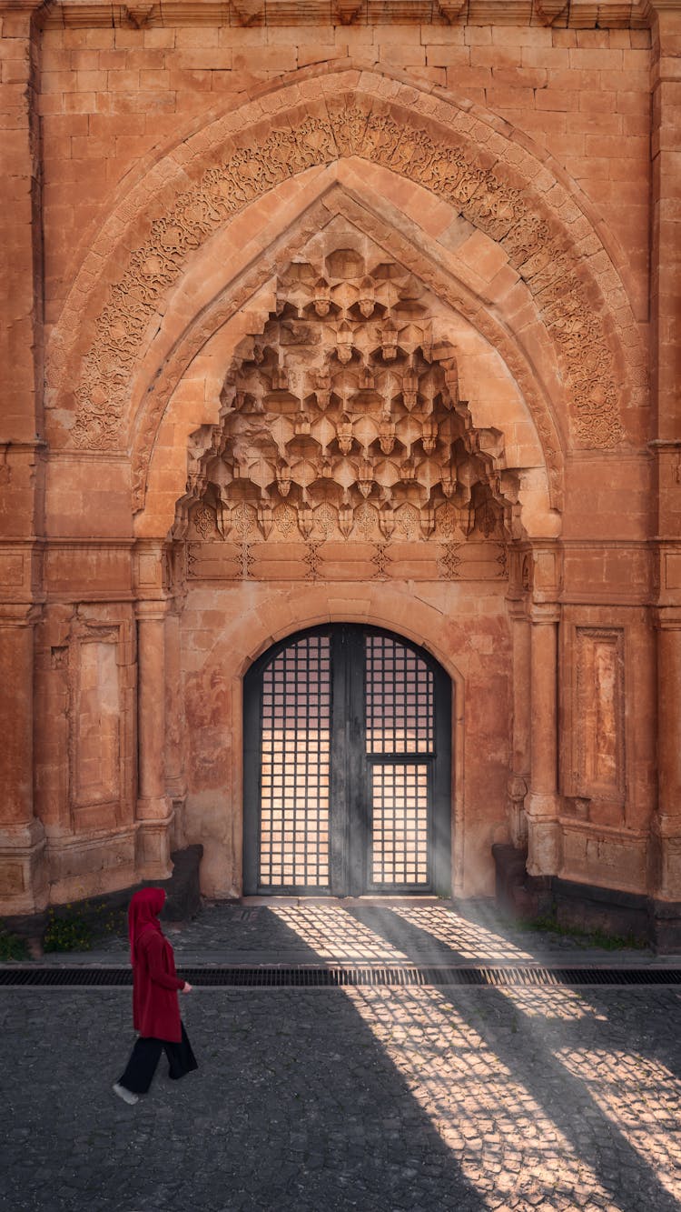 A Woman At The Entrance Ishak Pasha Palace