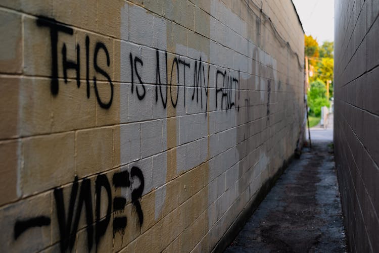 Alleyway With Graffiti