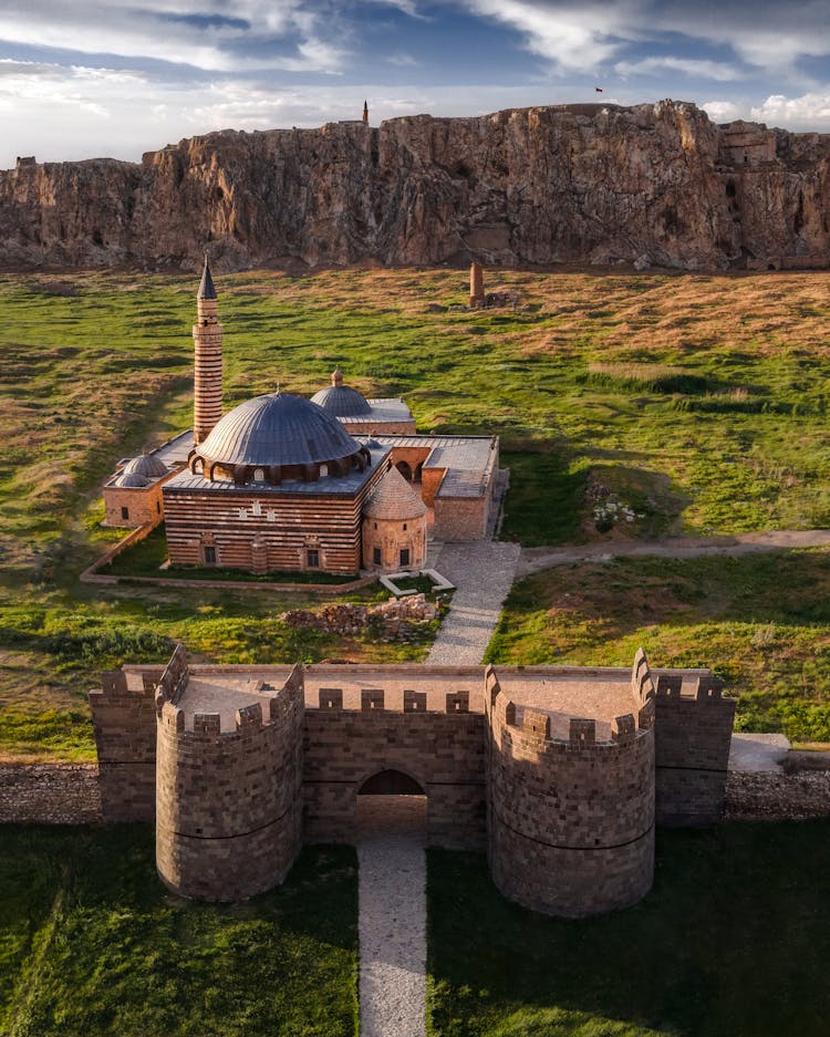 Aerial View Of The Kaya Celebi Mosque, Van, Turkey 