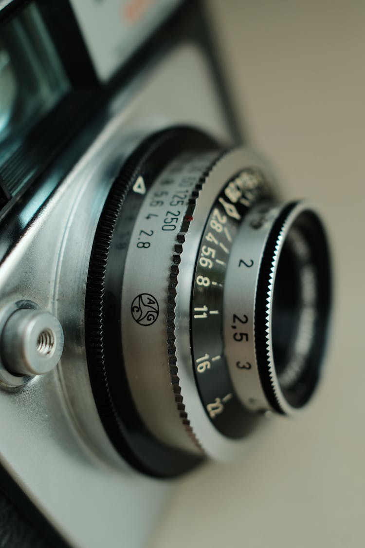 Black And Silver Camera Lens