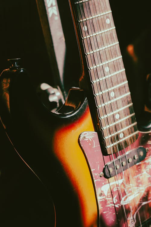 Free Close-Up Photo of an Electric Guitar Stock Photo