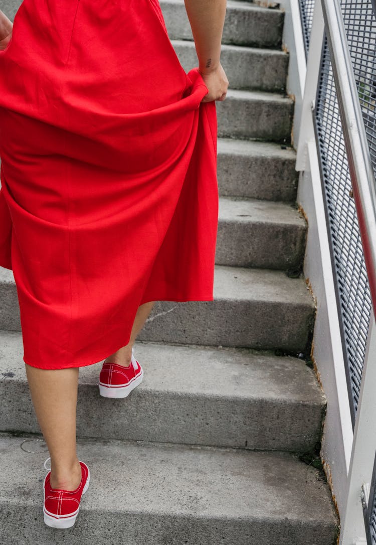 Woman Walking Upstairs