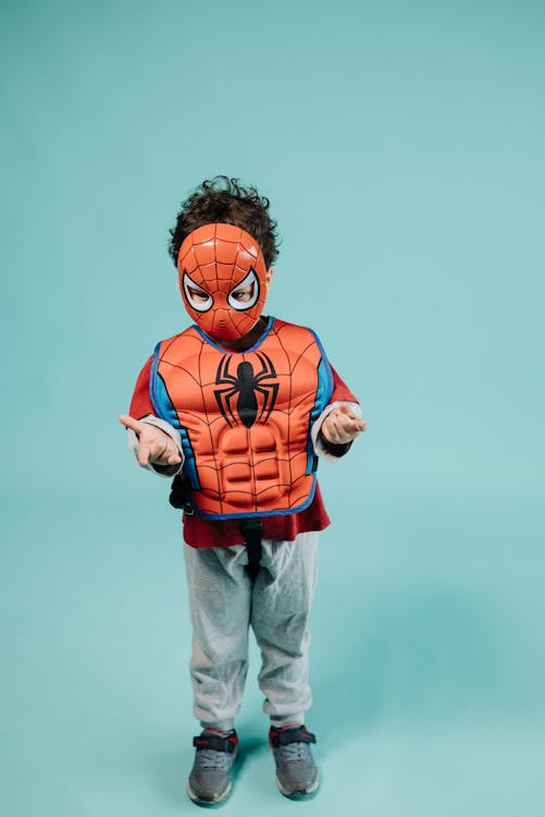 A Boy in Spider Man Costume · Free Stock Photo