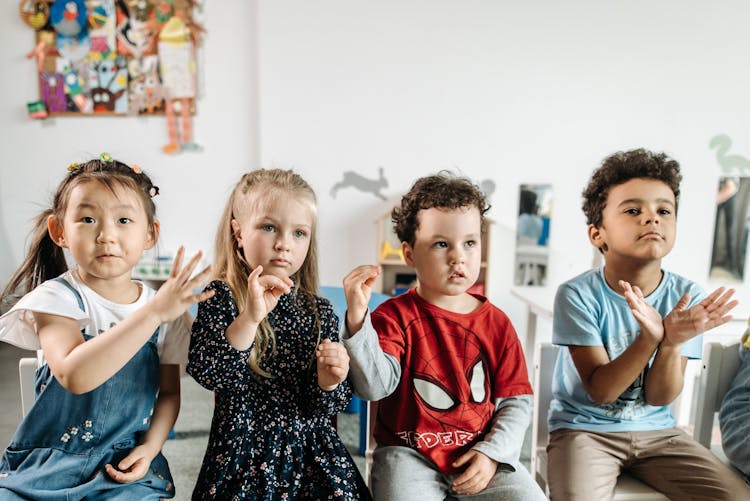 Preschoolers Learning In School