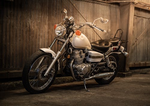 Black and Silver Cruiser Motorcycle