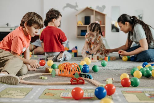 Kids Playing on the Floor