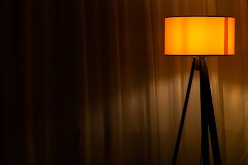 An Orange Lamp in the Room