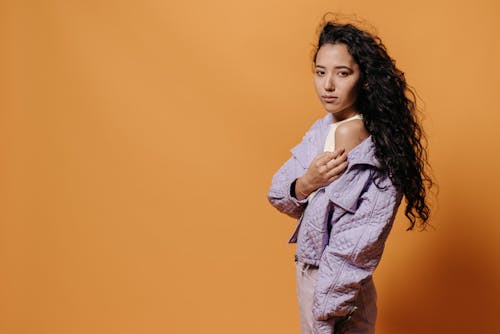 A Woman Posing at the Camera