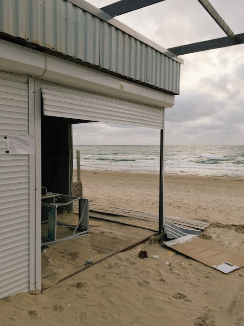 Shop with Roll Up Doors Near the Seashore