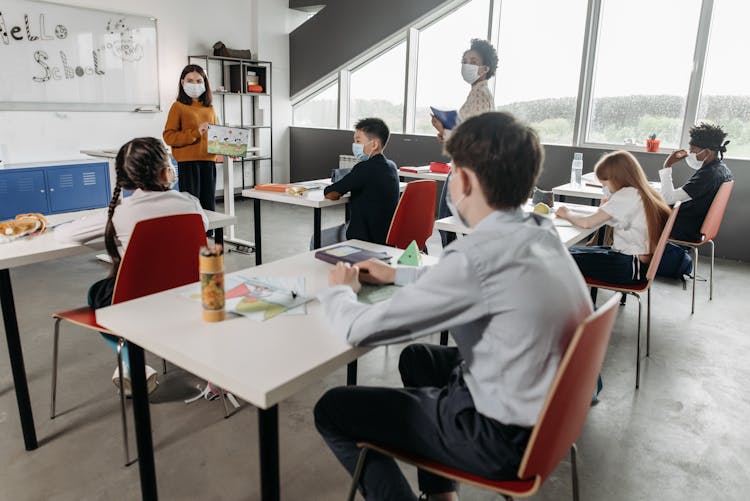 Children Sitting In The Classroom