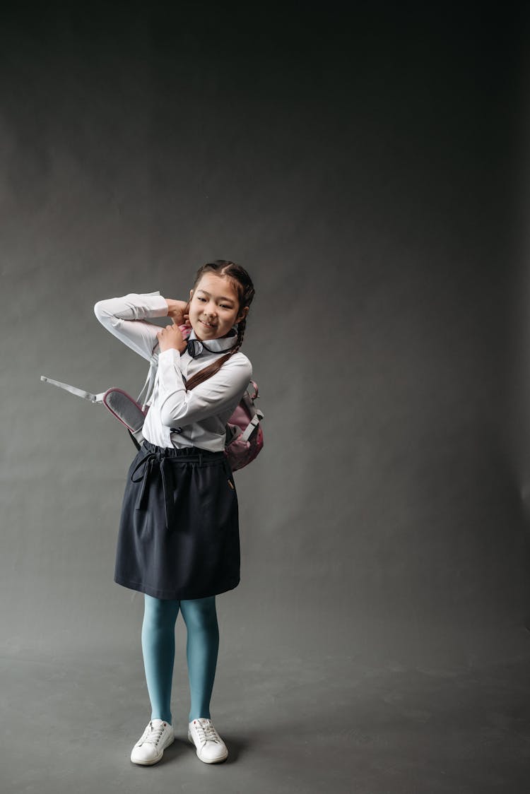 A Young Girl Ready To Attend School